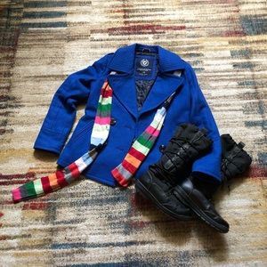 Cobalt Blue American Eagle Outfitters Pea Coat